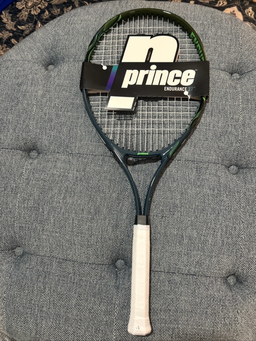 Prince Endurance 27”  Tennis Racquet Grey/Green Adult NWT- 9.88 OZ- Grip 4 3/8
